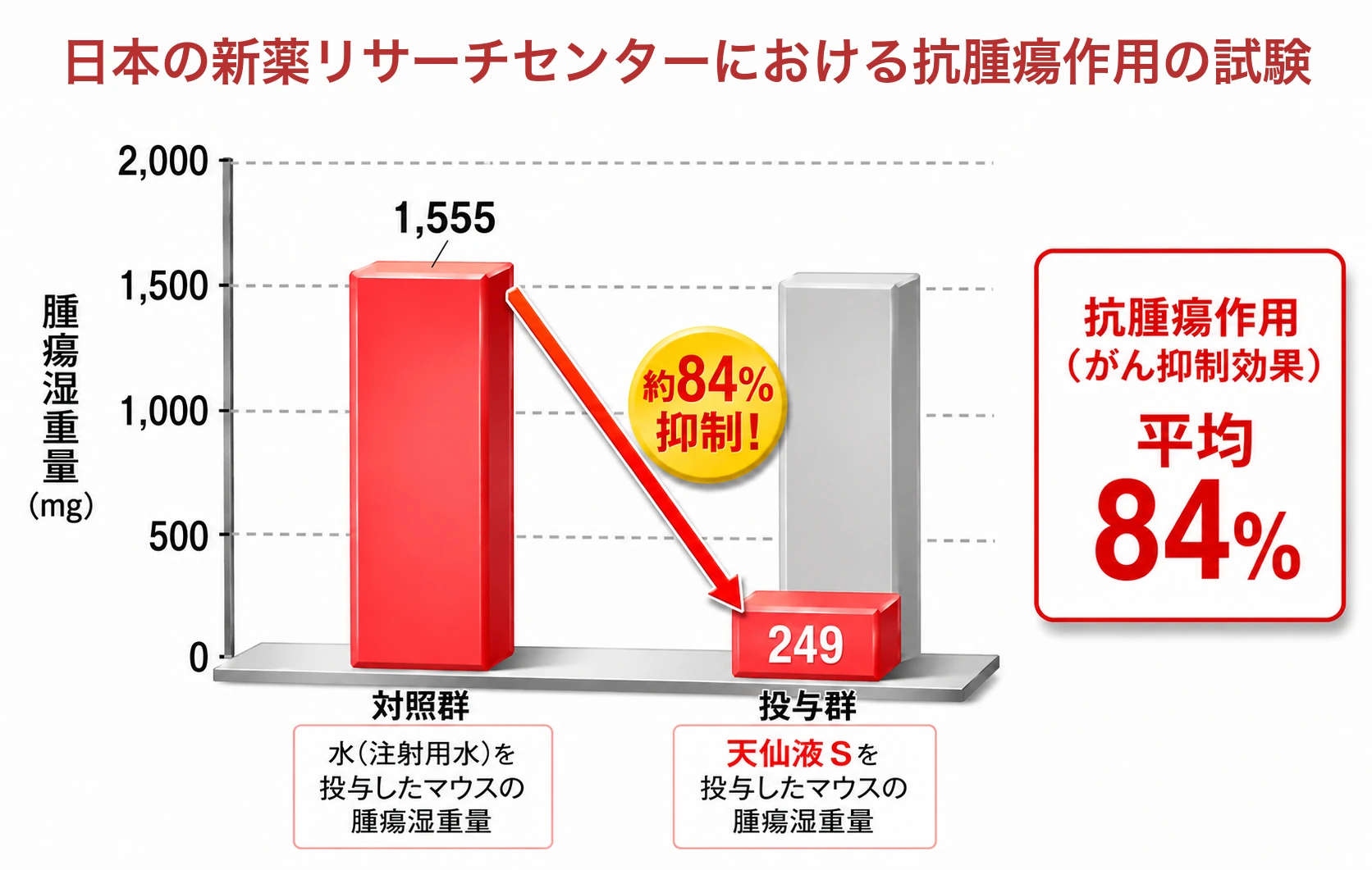 日本の新薬リサーチセンターにおける抗腫瘍作用の試験